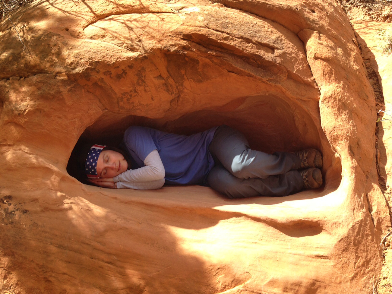 sleeping on rock mattress